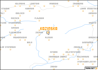 map of Kozinská