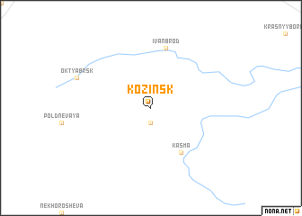 map of Kozinsk