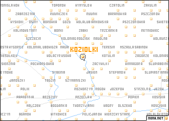 map of Koziołki