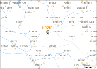 map of Kozioł