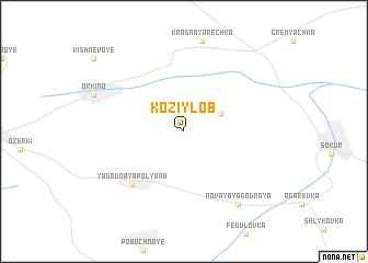 map of Koziy Lob