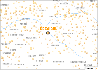 map of Kozji Dol