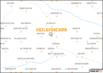 map of Kozlevshchina