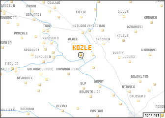map of Kožle