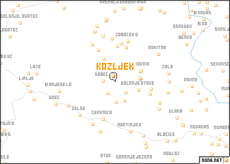 map of Kožljek