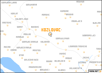 map of Kozlovac