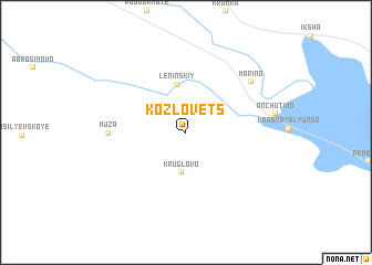 map of Kozlovets