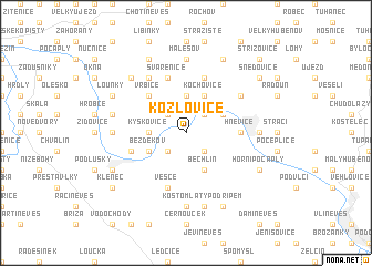 map of Kozlovice