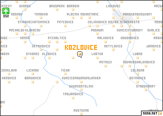 map of Kozlovice
