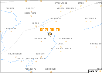 map of Kozlovichi