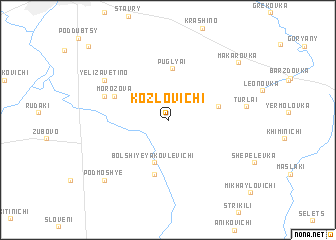 map of Kozlovichi