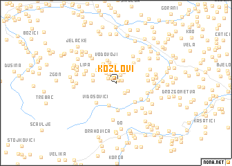 map of Kozlovi