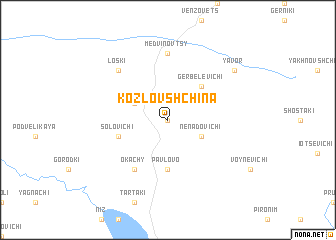 map of Kozlovshchina