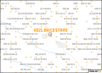 map of Kozłowice Stare