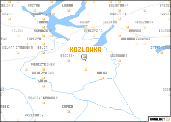 map of Kozłówka