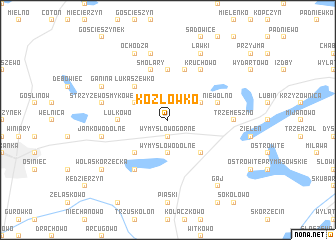 map of Kozłówko