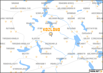 map of Kozłowo