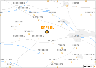 map of Kozłów