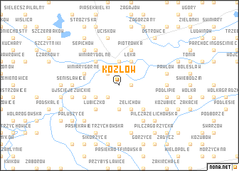 map of Kozłów