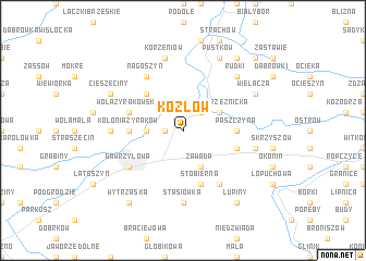 map of Kozłów