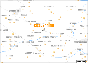 map of Kozlyanino