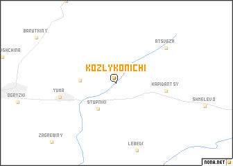 map of Kozly-Konichi