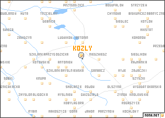 map of Kozły