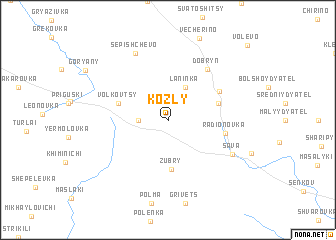 map of Kozly