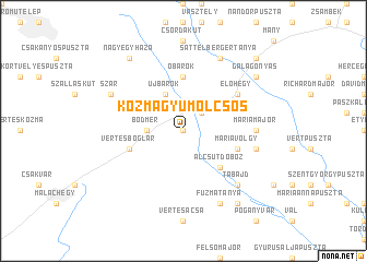 map of Kozmagyümölcsös