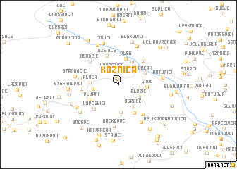 map of Koznica