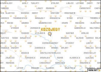 map of Kozojedy