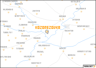 map of Kozorezovka