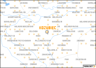 map of Kozubiec