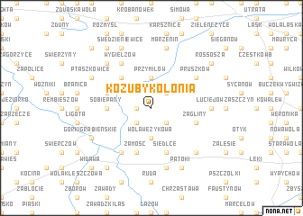 map of Kozuby Kolonia