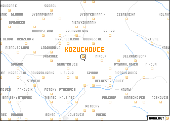 map of Kožuchovce