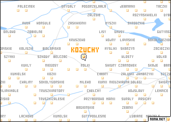 map of Kożuchy