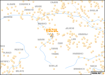 map of Kožul