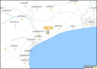 map of Kōzu