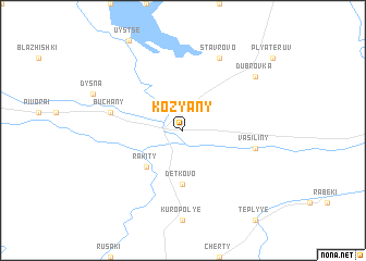 map of Kozyany