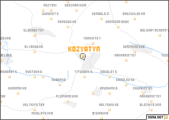 map of Kozyatyn