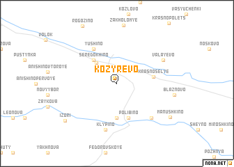 map of Kozyrëvo