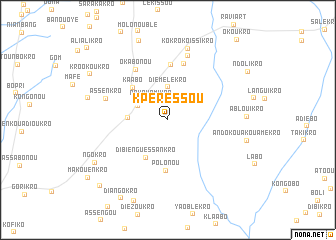 map of Kpéressou
