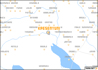 map of Kpesenyuni