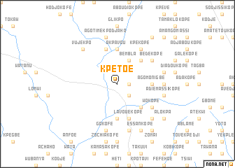 map of Kpetoe