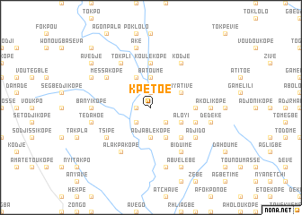 map of Kpétoé