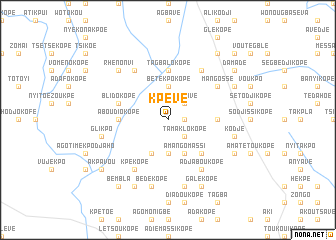 map of Kpévé