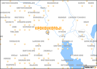 map of Kpokou Kondji