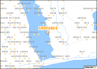 map of Kpondavé