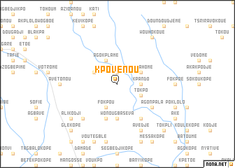 map of Kpovénou