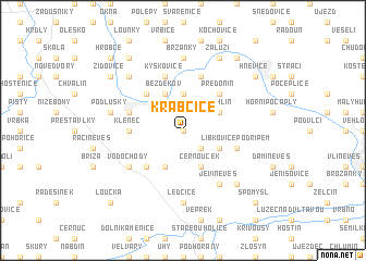 map of Krabčice